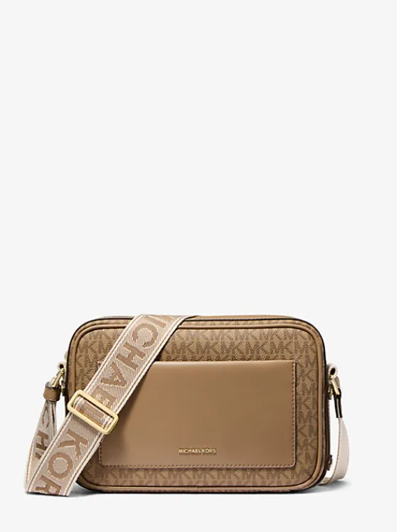 Michael Kors Maeve Large Signature Logo Crossbody Bag HUSK Clearance