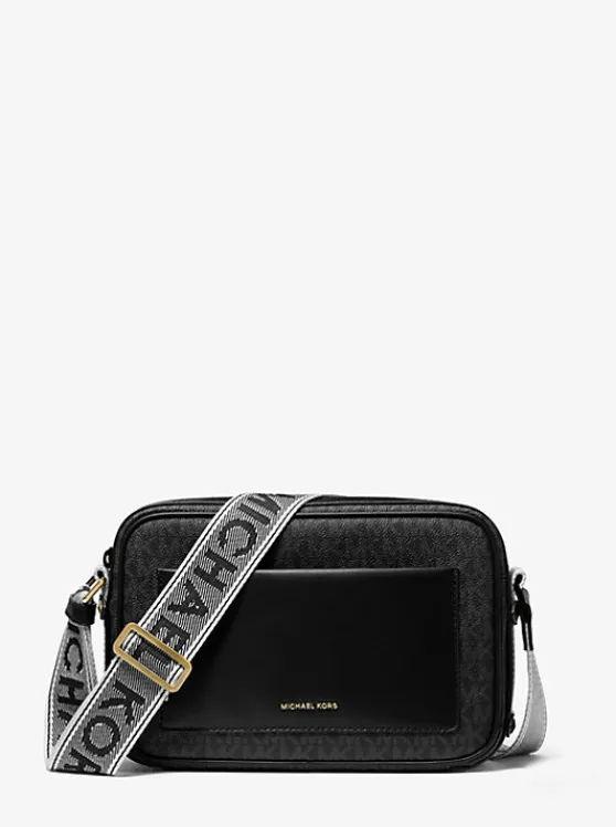 Michael Kors Maeve Large Signature Logo Crossbody Bag BLACK Sale