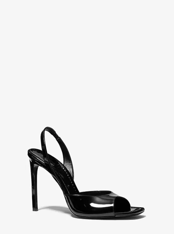 Michael Kors Marisa Patent Leather Sandal BLACK Discount