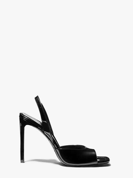 Michael Kors Marisa Patent Leather Sandal BLACK Discount