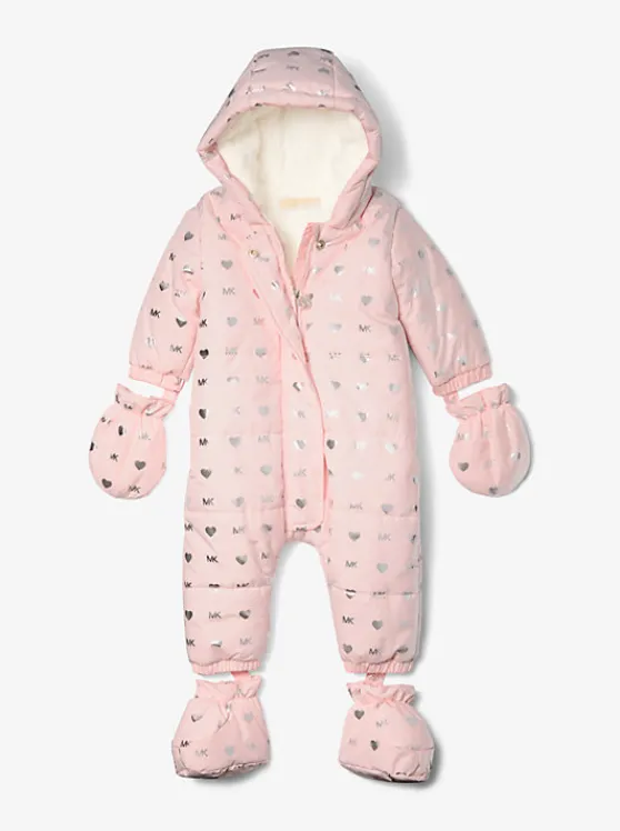 Michael Kors Metallic Logo Snowsuit PALEPINK Clearance