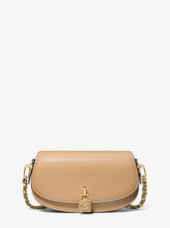 Michael Kors Mila Small Leather Shoulder Bag CAMEL Fashion