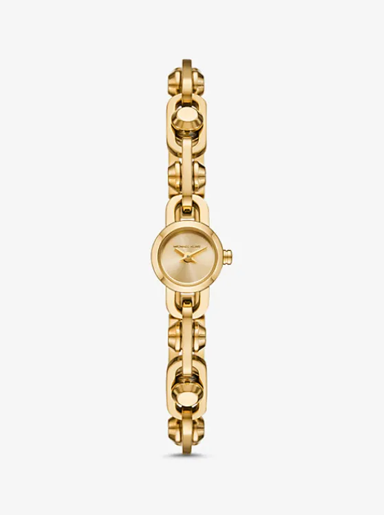 Michael Kors Mini Astor Link -Tone Bracelet Watch GOLD Online