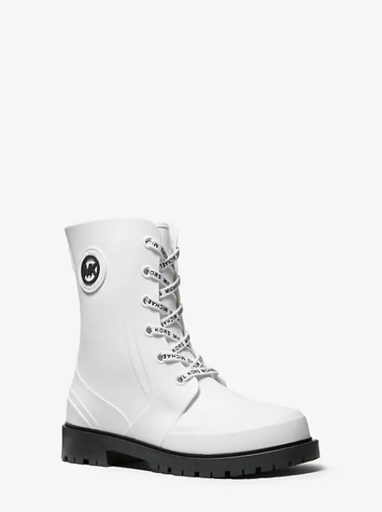 Michael Kors Montaigne PVC Rain Boot OPTICWHITE/BLK Sale