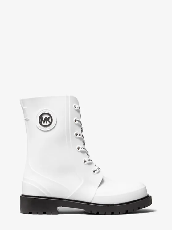 Michael Kors Montaigne PVC Rain Boot OPTICWHITE/BLK Sale