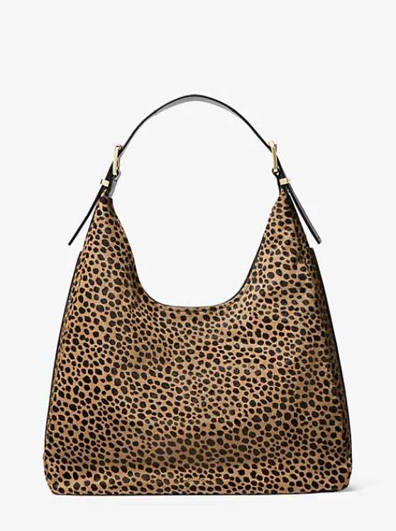 Michael Kors Nolita Large Cheetah Print Calf Hair Shoulder Bag HUSKMULTI Cheap