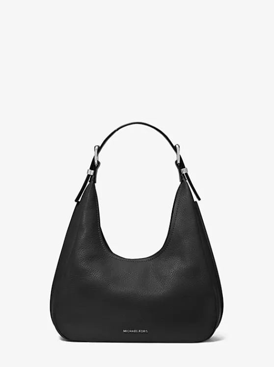 Michael Kors Nolita Small Pebbled Leather Hobo Shoulder Bag BLACK Store