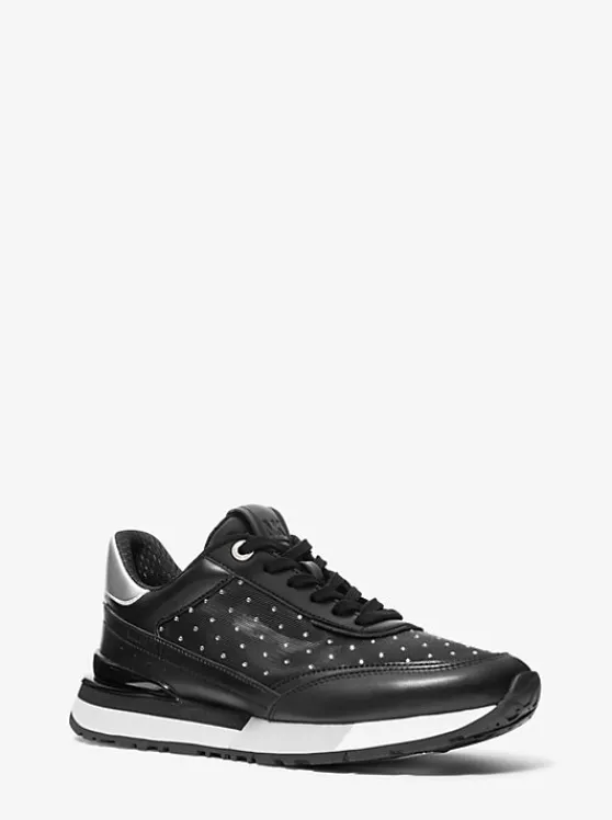 Michael Kors Nova Embellished Mesh Trainer | BLACK Clearance