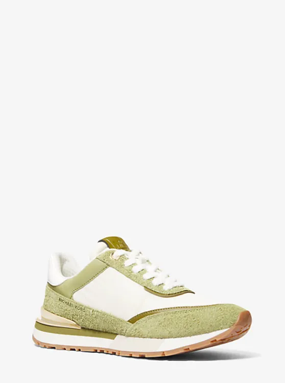 Michael Kors Nova Suede and Nylon Trainer LTSAGEMLTI Online