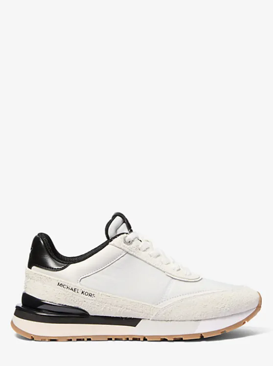 Michael Kors Nova Suede and Nylon Trainer OPWHTMULTI Discount