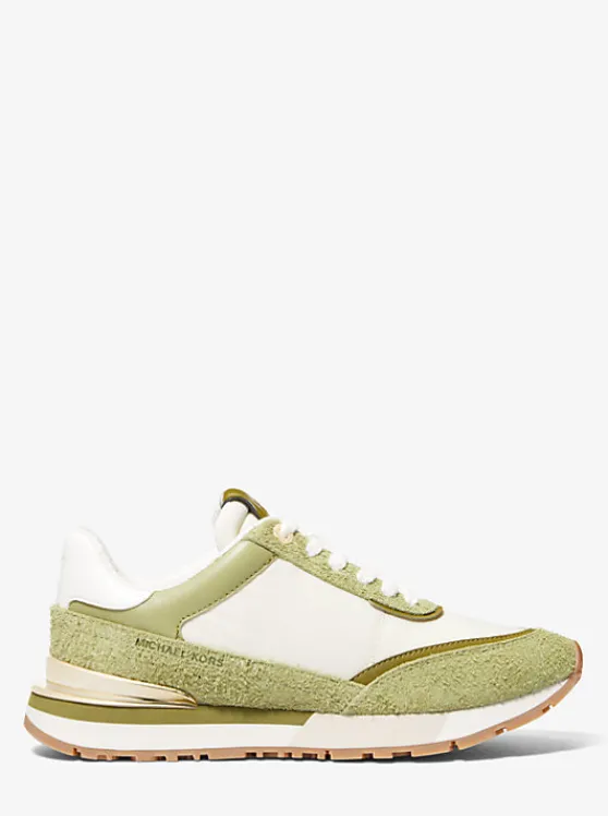 Michael Kors Nova Suede and Nylon Trainer LTSAGEMLTI Online