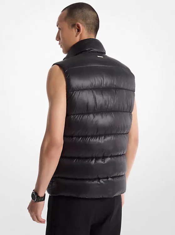 Michael Kors Nylon Quilted Puffer Vest BLACK Flash Sale