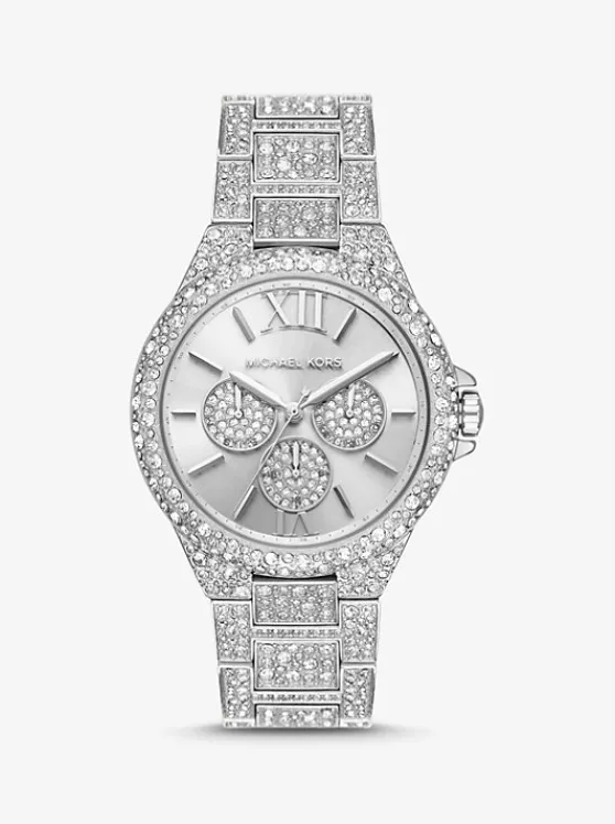 Michael Kors Oversized Camille Pavé -Tone Watch SILVER Online