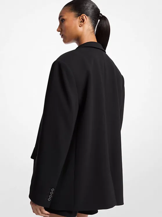 Michael Kors Oversized Crepe Blazer BLACK Flash Sale