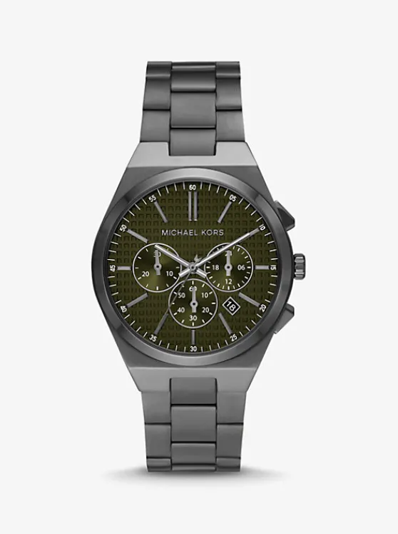 Michael Kors Oversized Lennox Watch GUNMETAL Best