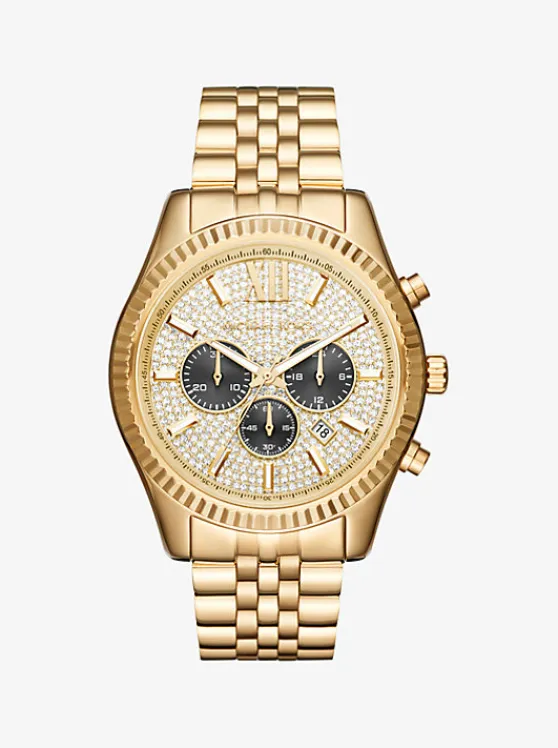 Michael Kors Oversized Lexington -Tone Watch GOLD Cheap