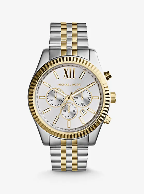 Michael Kors Oversized Lexington Two-Tone Watch TWOTONE Store