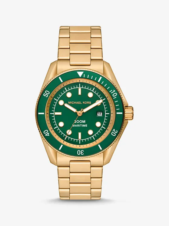 Michael Kors Oversized Maritime -Tone Watch GOLD Store