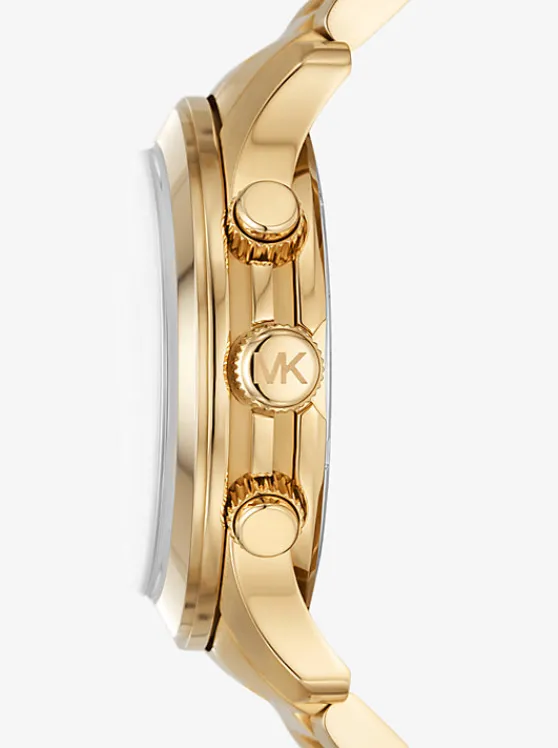 Michael Kors Oversized Runway -Tone Watch GOLD Fashion