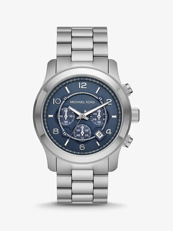 Michael Kors Oversized Runway -Tone Watch SILVER Shop