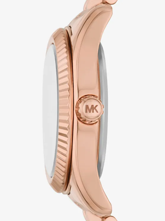 Michael Kors Petite Lexington Pavé Rose Gold-Tone Watch ROSEGOLD Store