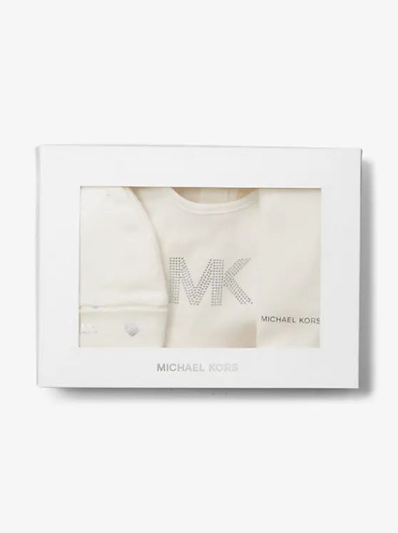 Michael Kors 3-Piece Embellished Cotton Onesie Baby Gift Set | OFFWHITE Flash Sale