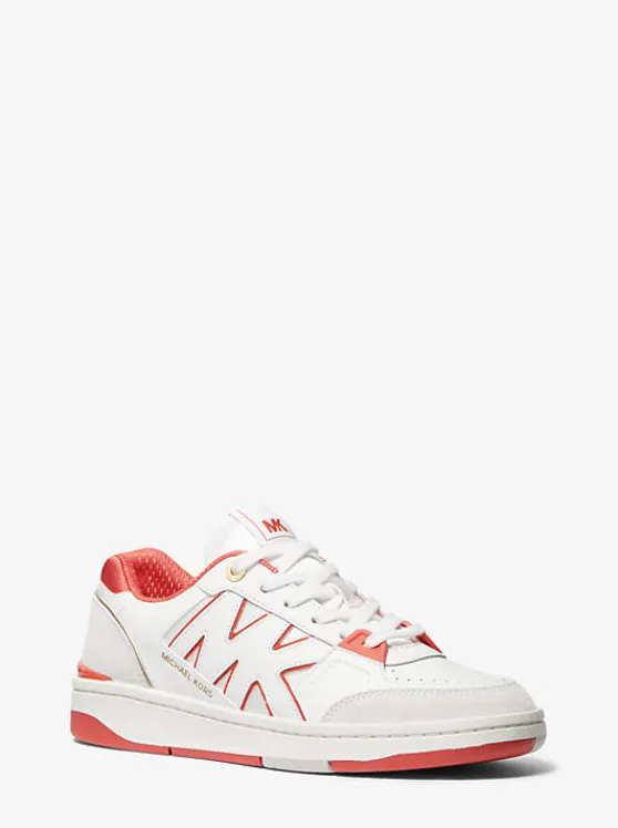 Michael Kors Rebel Leather Sneaker SPICEDCORALMULTI Shop