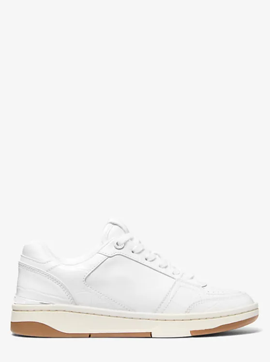 Michael Kors Rebel Leather Sneaker OPTICWHITE Outlet