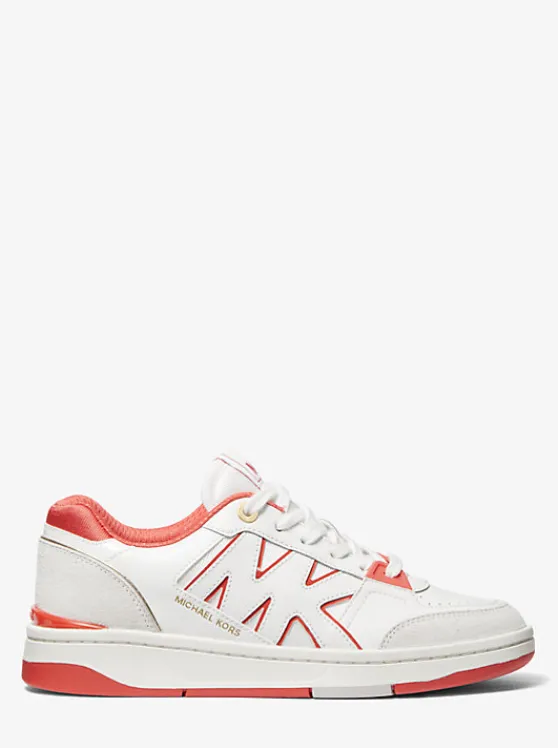 Michael Kors Rebel Leather Sneaker SPICEDCORALMULTI Shop