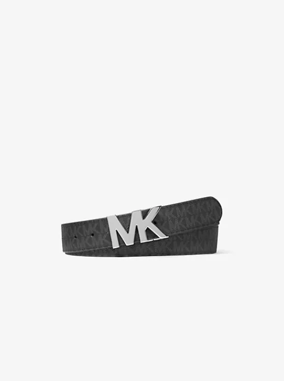 Michael Kors Reversible Logo Buckle Belt BLACK Fashion