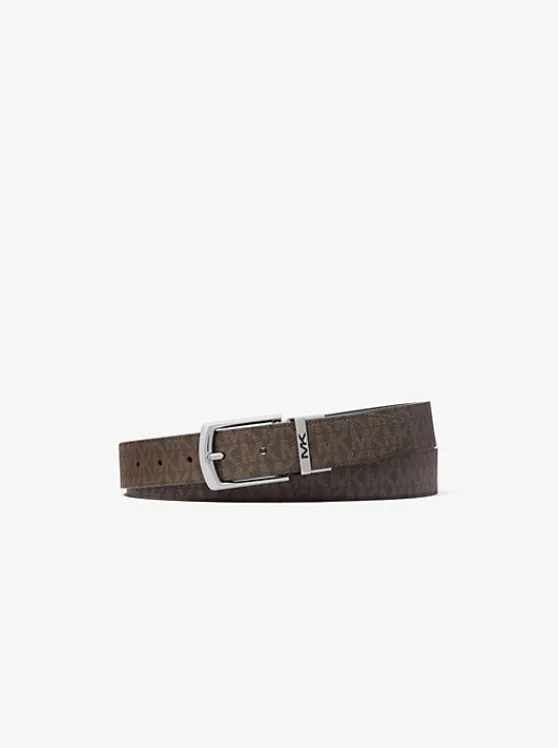 Michael Kors Reversible Signature Logo Belt BROWN/BLACK Sale