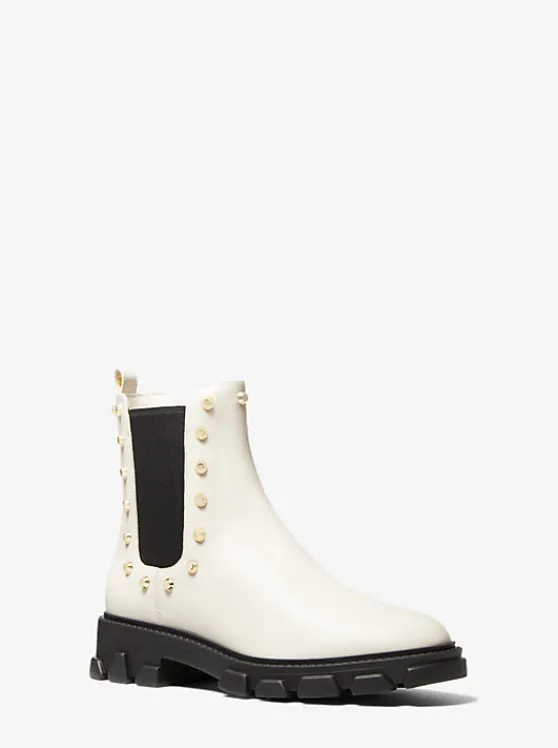 Michael Kors Ridley Astor Stud Leather Boot LTCREAM Hot