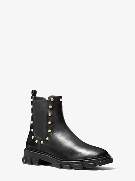 Michael Kors Ridley Astor Stud Leather Boot Best Sale