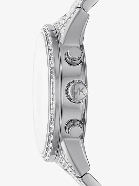 Michael Kors Ritz Pavé -Tone Watch SILVER Discount