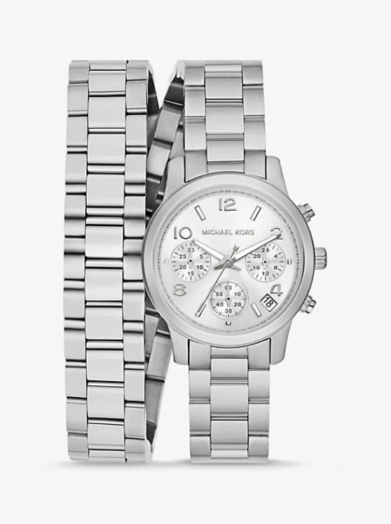 Michael Kors Runway -Tone Wrap Watch SILVER Shop