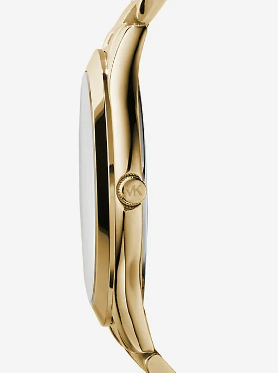 Michael Kors Slim Runway -Tone Stainless Steel Watch GOLD Fashion