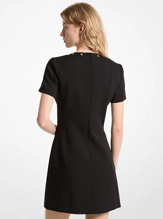 Michael Kors Stretch Crepe Lace-Up Dress BLACK Store