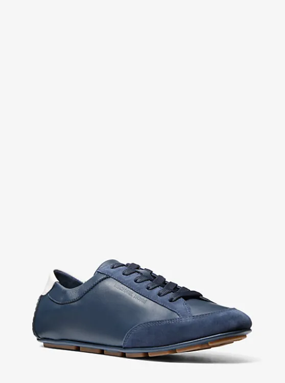 Michael Kors Susie Leather Trainer NAVY Cheap