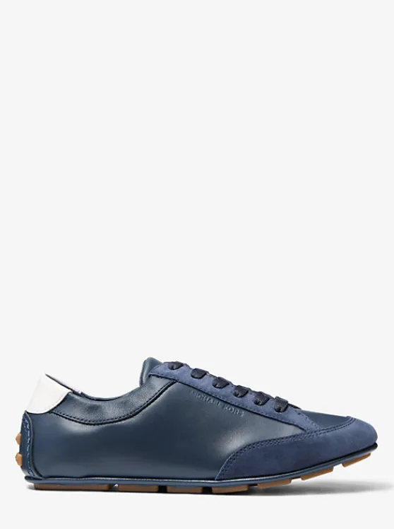 Michael Kors Susie Leather Trainer NAVY Cheap