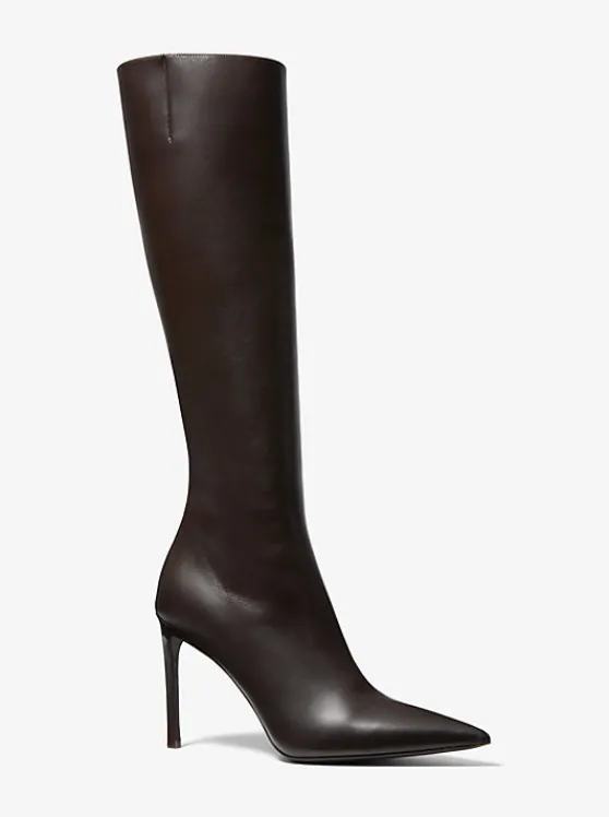 Michael Kors Tatjana Leather Boots CHOCOLATE Fashion