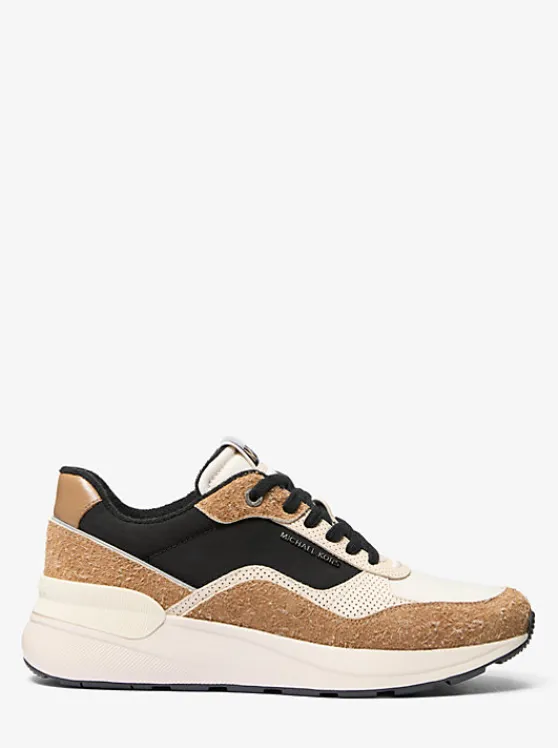 Michael Kors Trevor Mixed-Media Trainer HUSKMULTI Discount