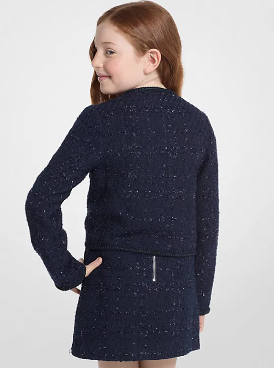 Michael Kors Tweed Jacket NAVY Store