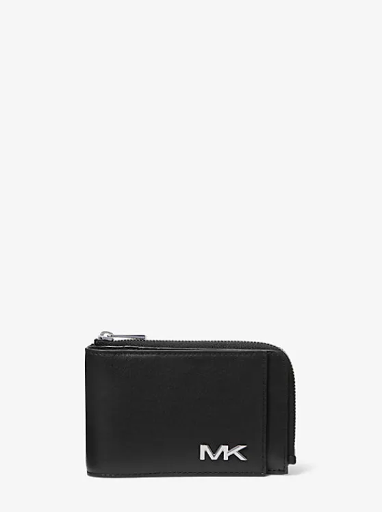 Michael Kors Varick Leather Wallet BLACK Outlet