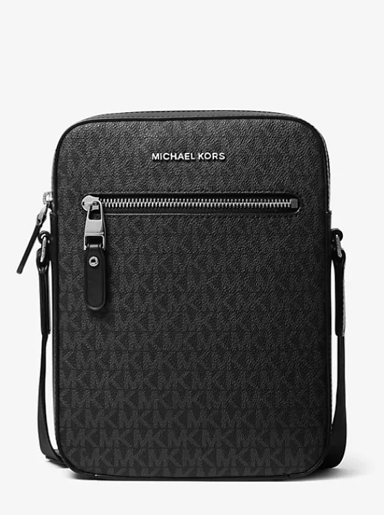 Michael Kors Varick Logo Flight Bag BLACK Hot