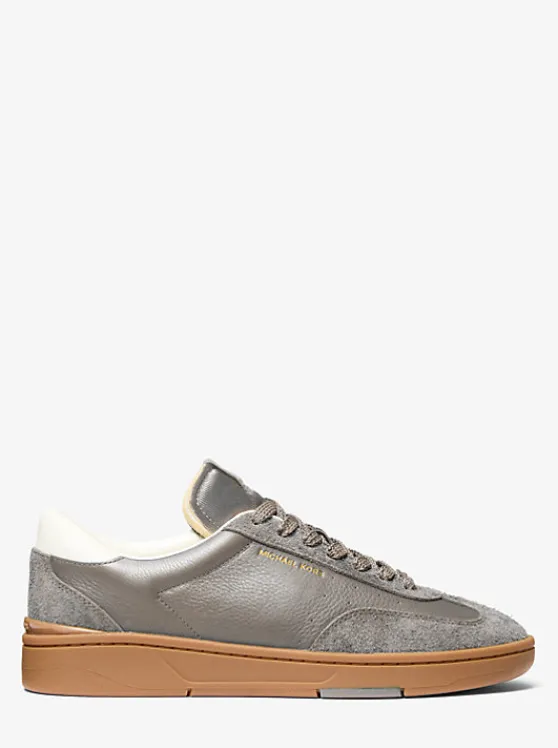 Michael Kors Wilton Leather and Suede Sneaker QUARRYGREY Best Sale