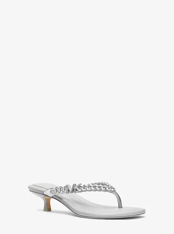 Michael Kors Zaza Kitten Sandal SILVER Fashion