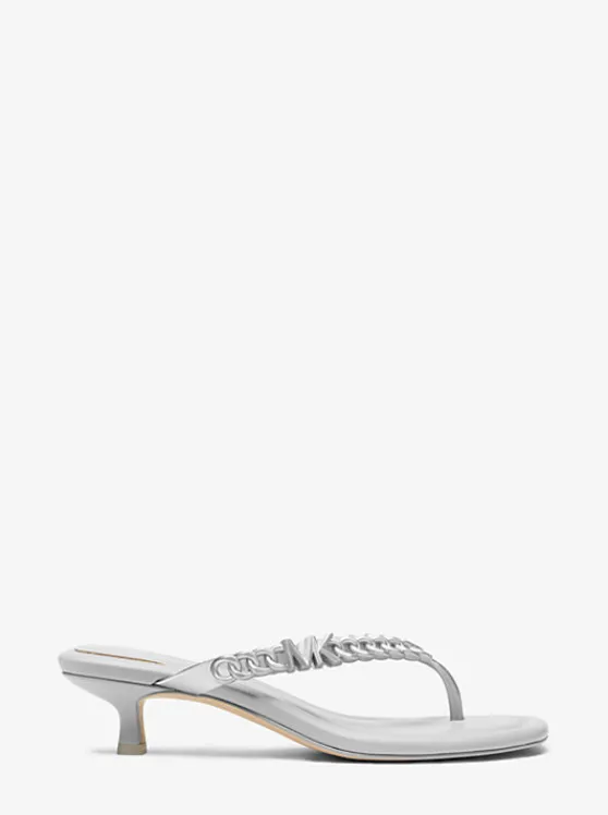 Michael Kors Zaza Kitten Sandal SILVER Fashion